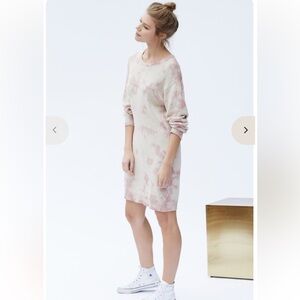 Callahan Tie Dye Crew Neck Sweater Dress—Ballet
